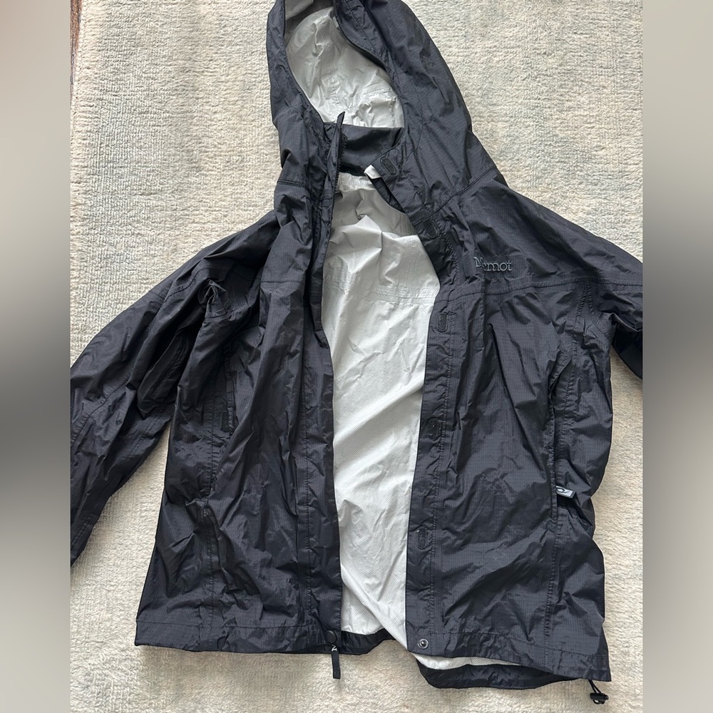 Black Rain Jacket with Hood